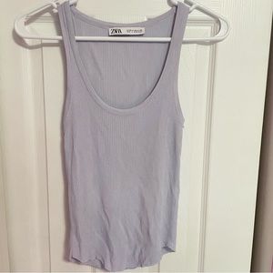 Zara- Women’s Lavender Ribbed Tank Top Size XS